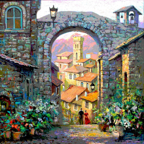 Tuscany.Italy von Zhen zhong Duan, Malerei kaufen auf Singulart