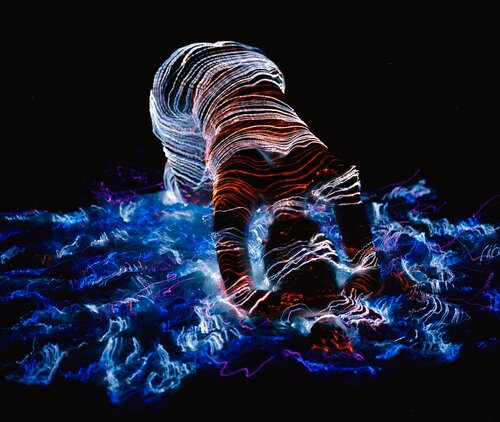 Blue Number 4 by Michail Nogin, 사진 for Sale on Singulart