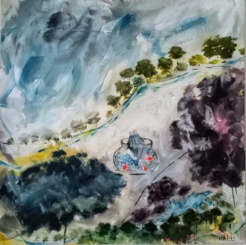 Dans les bois 1 von blandine laneyrie, Malerei kaufen auf Singulart