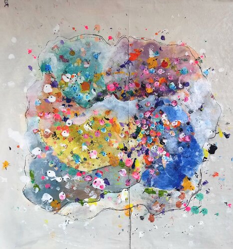 L'arbre aux oiseaux von blandine laneyrie, Malerei kaufen auf Singulart