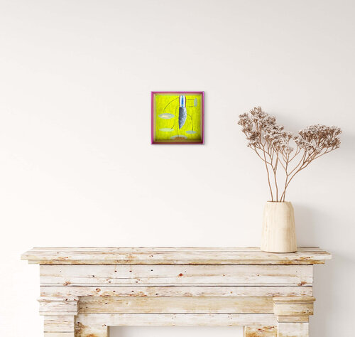 Messer-Mobile im Neonraum de Susanne Heß, Dibujo a la venta en Singulart