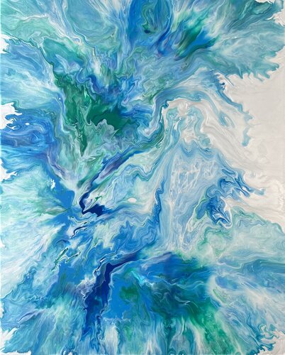 Blue fire di Anna Cristea, Pittura in vendita su Singulart