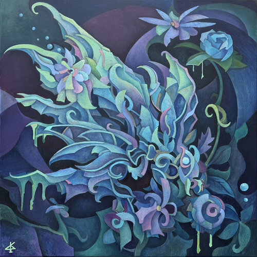 Blume von Philipp Kapustin, Malerei kaufen auf Singulart