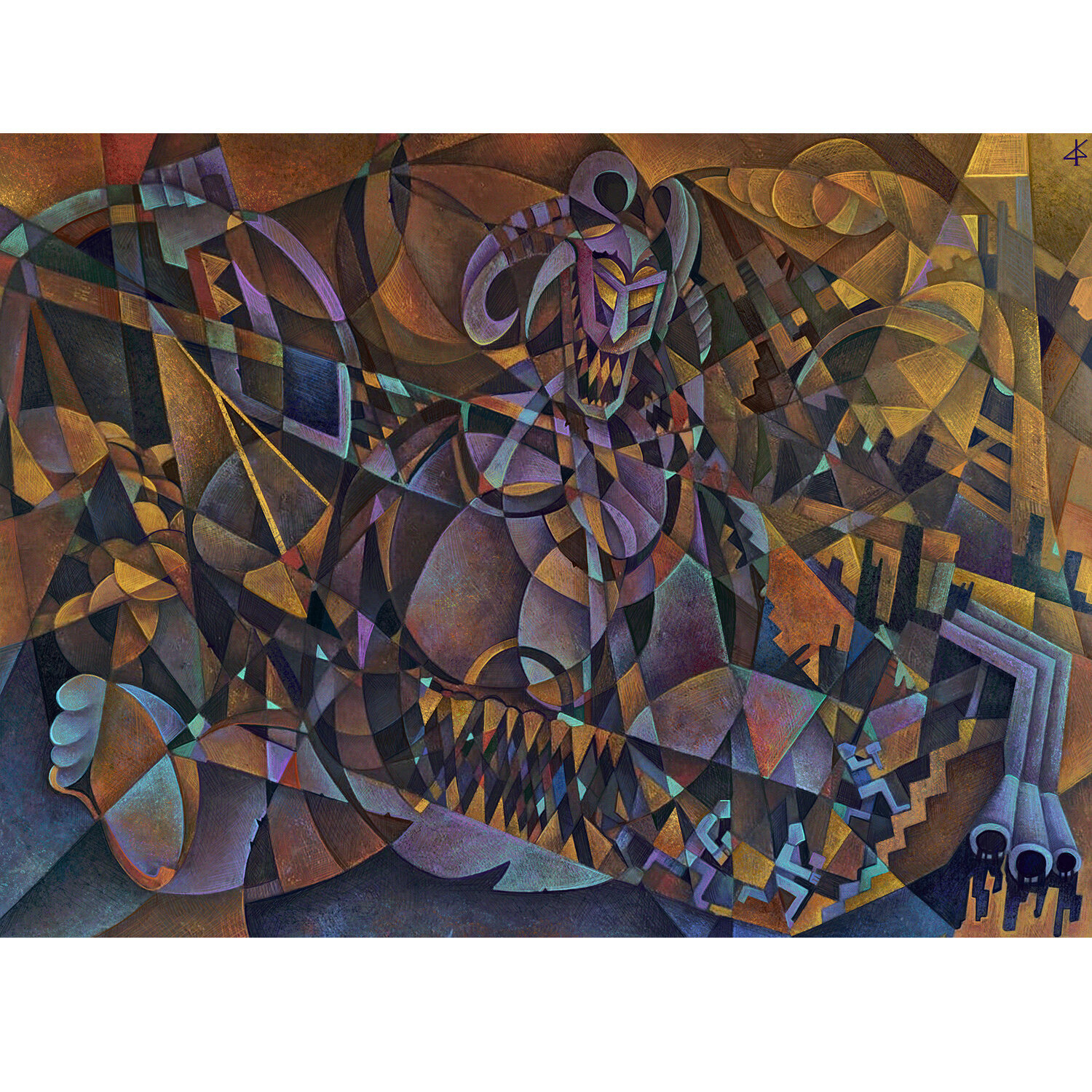 Hunger of the XXI century Philipp Kapustin Originalgemälde zu verkaufen