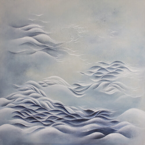 The moon swam back di Francesca Borgo, Pittura in vendita su Singulart