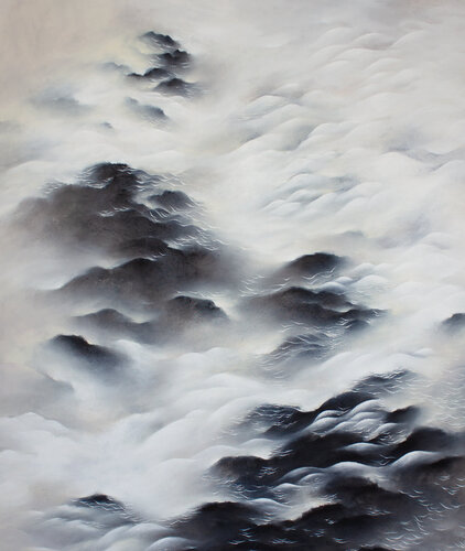 Dreaming water mountains par Francesca Borgo, Peinture en vente sur Singulart