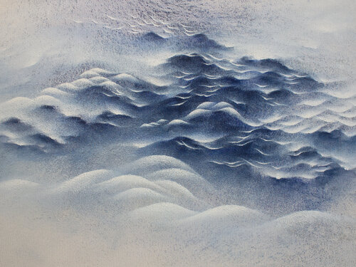 Blue again like morning par Francesca Borgo, Peinture en vente sur Singulart