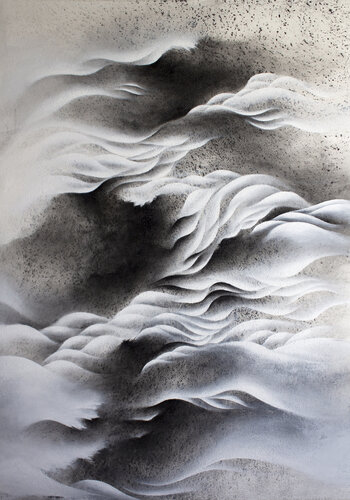 Floating peaks di Francesca Borgo, Pittura in vendita su Singulart