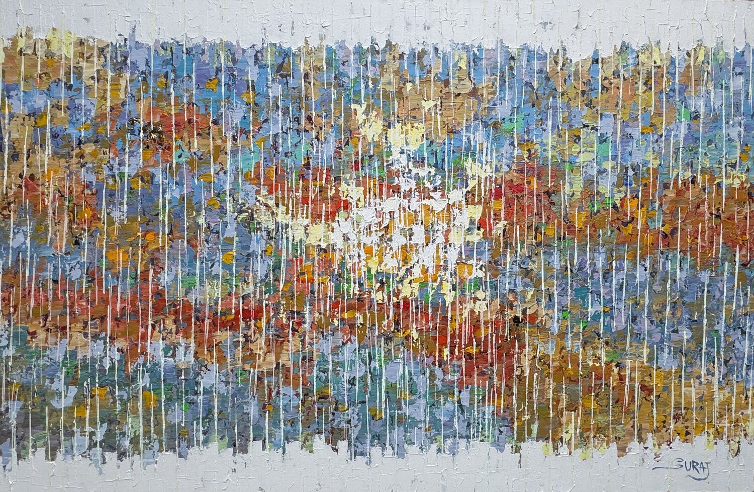 Untitled (Shower of Blessings) 1 Suraj Adekola Originalgemälde zu verkaufen