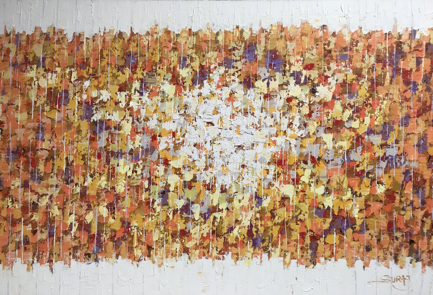 Untitled (Shower of Blessings) 2 Suraj Adekola Originalgemälde zu verkaufen