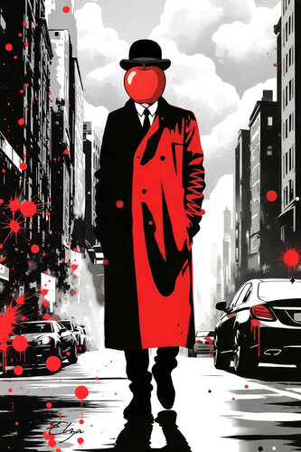 The Duality of the Anonymous Everyman von Elena Zaharia, Malerei kaufen auf Singulart