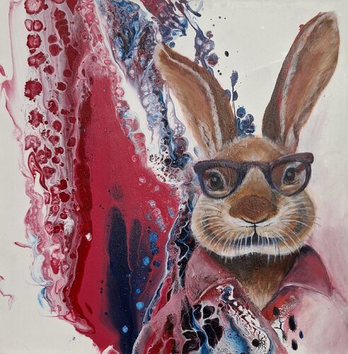 Harvey - Der Hase von Angelika Frank, Malerei kaufen auf Singulart