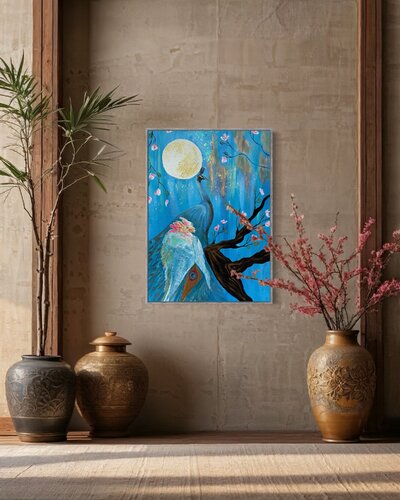 Peacock by Irena Hočevar, Painting for Sale on Singulart