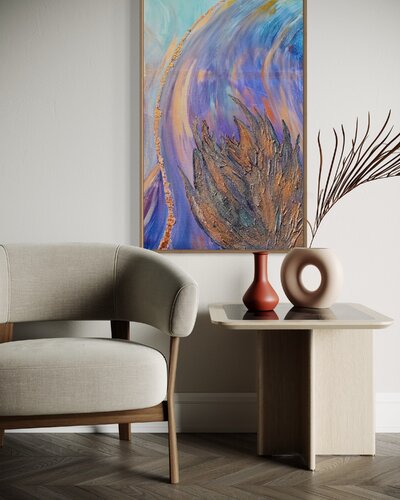 Rainbow in flames van Irena Hočevar, Schilderij te koop op Singulart