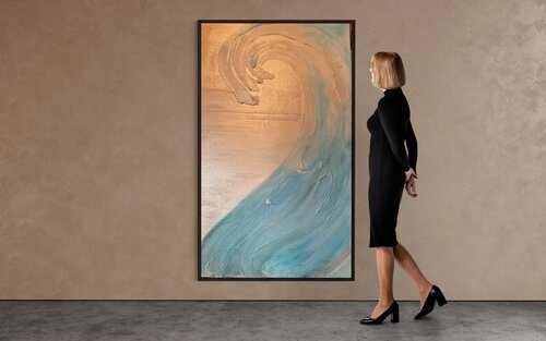The big wave van Irena Hočevar, Schilderij te koop op Singulart