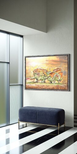 Colours of Africa - small version van Irena Hočevar, Schilderij te koop op Singulart