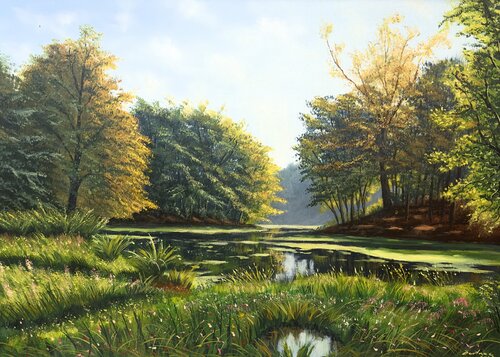 “Stillness of the Hidden Grove” di Sasa Certanc, Pittura in vendita su Singulart