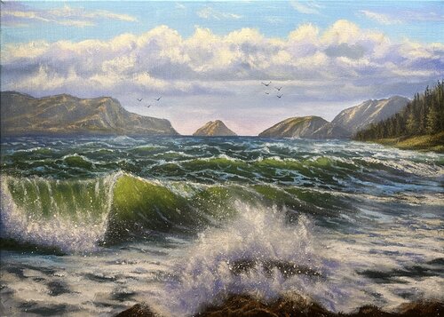 Voice of the Wild Sea di Sasa Certanc, Pittura in vendita su Singulart