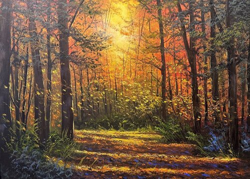 Realm of Falling Light di Sasa Certanc, Pittura in vendita su Singulart