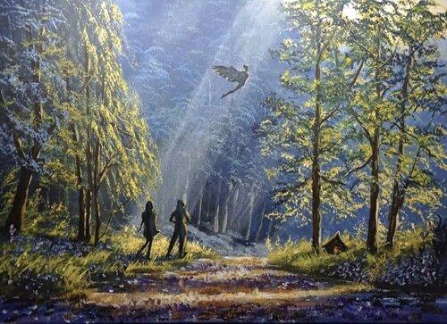 “They Witnessed the Impossible” van Sasa Certanc, Schilderij te koop op Singulart