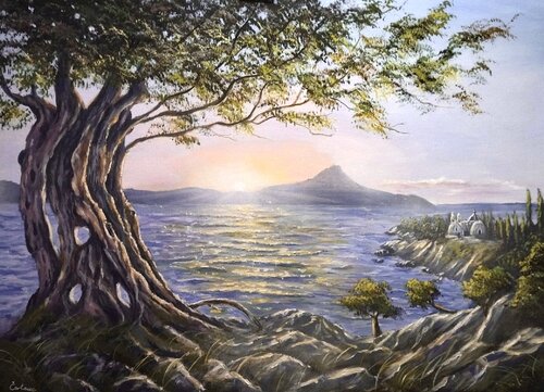 “Mediterranean Sundance“ van Sasa Certanc, Schilderij te koop op Singulart
