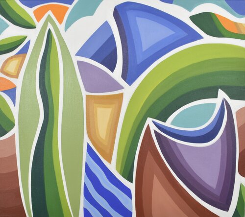 Kaleidoscopic Landscape di Gregg SIMPSON, Pittura in vendita su Singulart