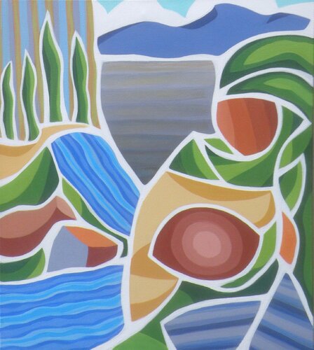 Aquarian Landscape di Gregg SIMPSON, Pittura in vendita su Singulart