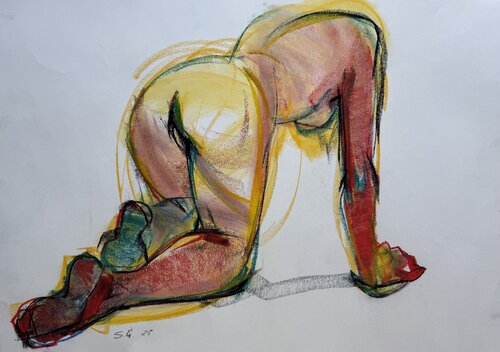 Yellow pastell van Satenik Ghulijanyan, Tekening te koop op Singulart