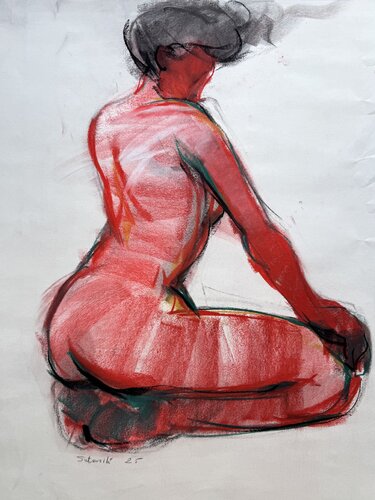 Red Woman van Satenik Ghulijanyan, Tekening te koop op Singulart