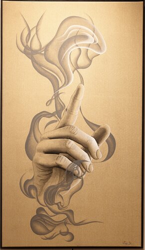 Divine judgment par Vesela Dineva, Peinture en vente sur Singulart