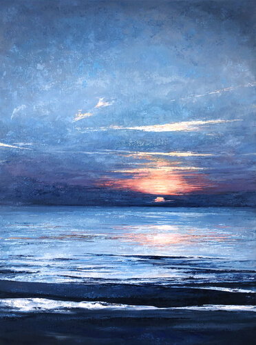 Sunset in Zandvoort van Anna Stakanova, Schilderij te koop op Singulart