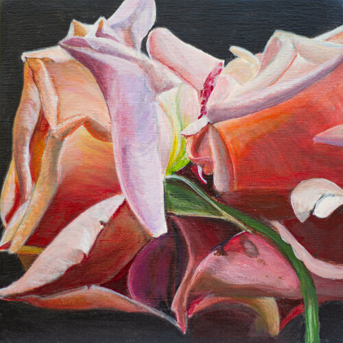 Blume "Evelyn" von Antje Liebscher, Malerei kaufen auf Singulart