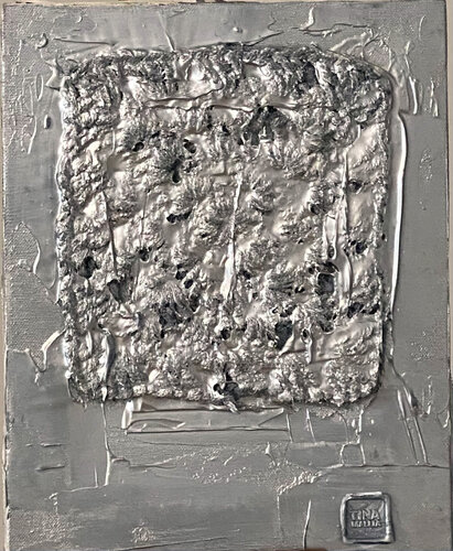 Monochrome Silver_3 von Tina Mallia, Malerei kaufen auf Singulart