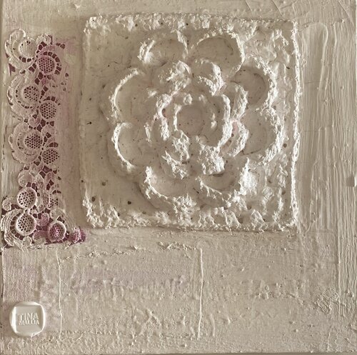 White with ruby undertones. von Tina Mallia, Malerei kaufen auf Singulart