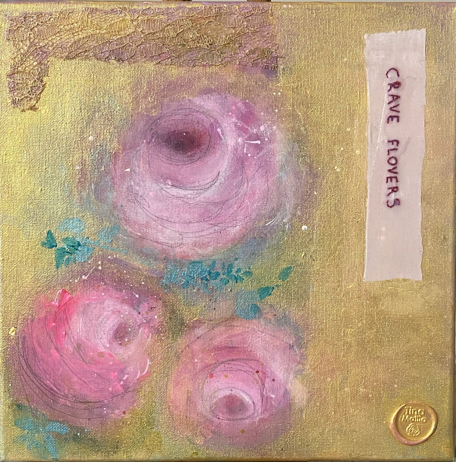Avevo voglia di fiori Tina Mallia Dipinto originale in vendita