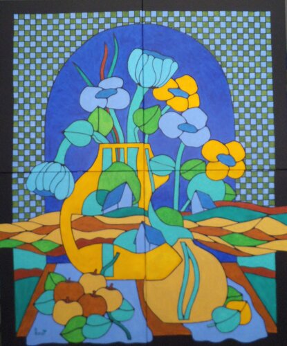 LA PORTE AUX FLEURS van Michel Marant, Schilderij te koop op Singulart