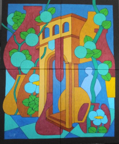 SILHOUETTE BLEUE AUX CRUCHES di Michel Marant, Pittura in vendita su Singulart