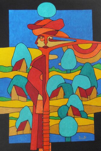 GIROUETTE DU HAMEAU van Michel Marant, Schilderij te koop op Singulart