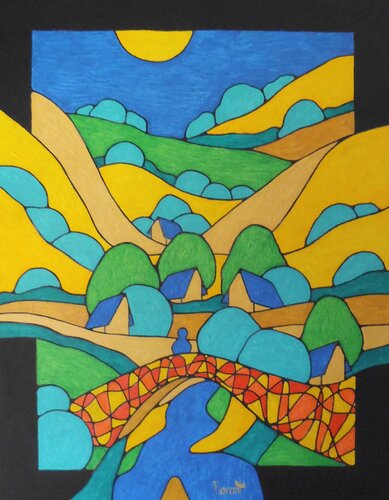 LE PONT MOSAIQUE van Michel Marant, Schilderij te koop op Singulart