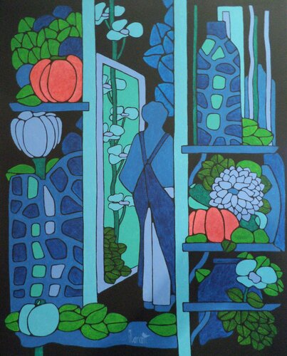 Les citrouilles roses by Michel Marant, Painting for Sale on Singulart