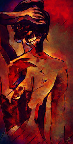 LADY in RED by ANNA, Print for Sale on Singulart