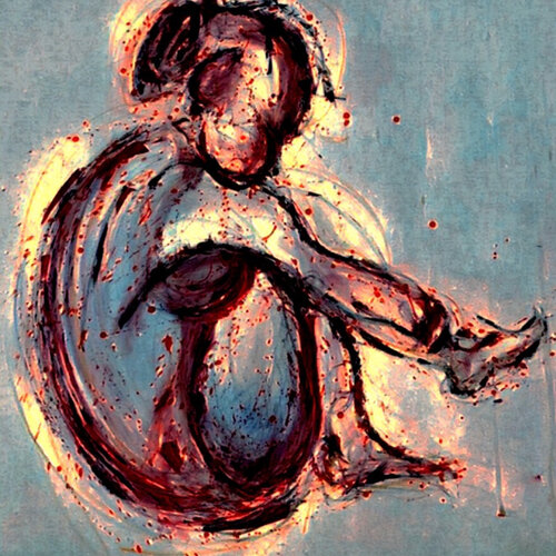 „Tanz in Rot“ – der weibliche Körper als Melodie von Annette Billeter-Kuehn, Druck kaufen auf Singulart