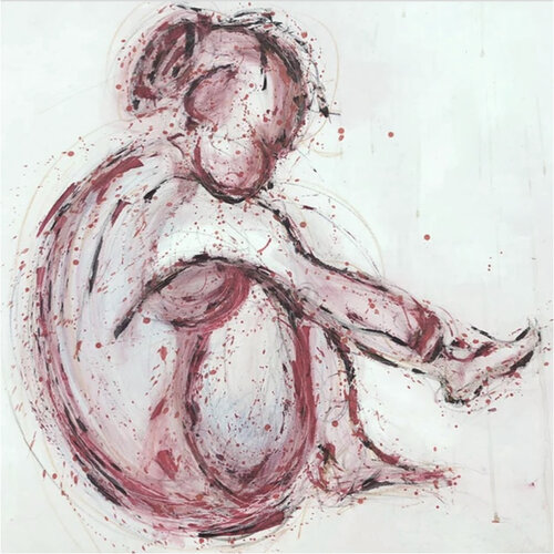 „Tanz in Rot“ – der weibliche Körper als Melodie ... das Original als Druck par Annette Billeter-Kuehn, Édition en vente sur Singulart