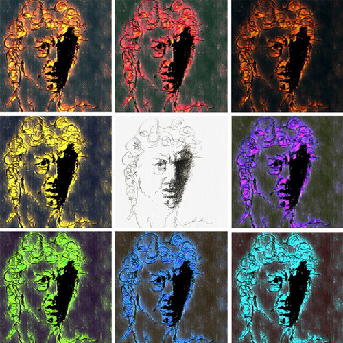 Tiefe, Linie und Farbe by Annette Billeter-Kuehn, Print for Sale on Singulart