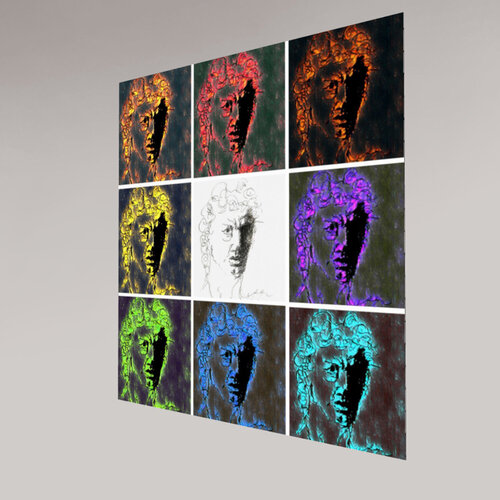 Tiefe, Linie und Farbe  Mosaik in 3-D Annette Billeter-Kuehn