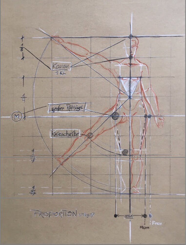 „Kanon“ – die Harmonie des menschlichen Körpers by Annette Billeter-Kuehn, Print for Sale on Singulart