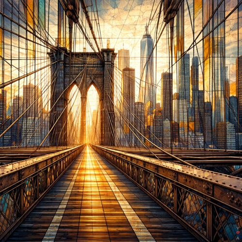 NY Brooklyn Light von Annette Billeter-Kuehn, Druck kaufen auf Singulart