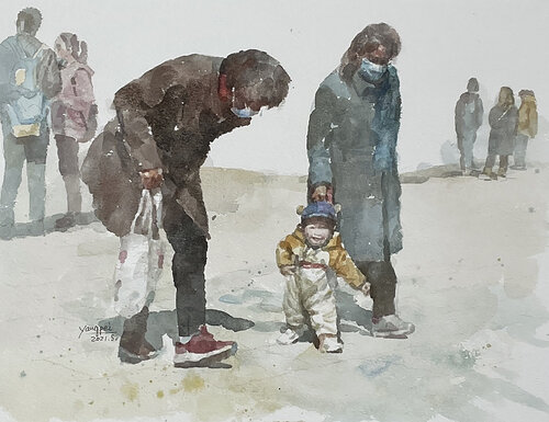 A cute Baby di Chunguang Ma, Pittura in vendita su Singulart