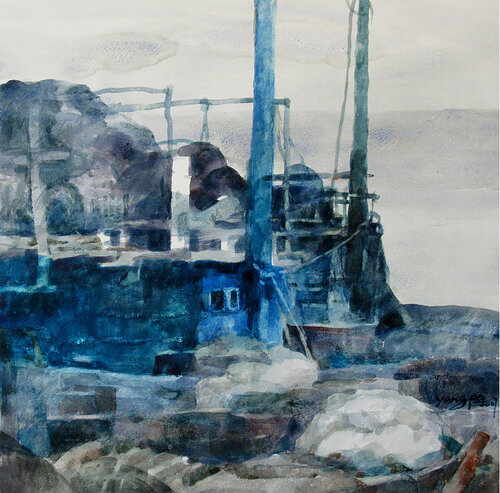 Fishing Boat-1 de Chunguang Ma, Pintura a la venta en Singulart