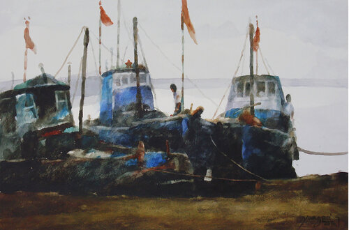 Harbour 5 van Chunguang Ma, Schilderij te koop op Singulart